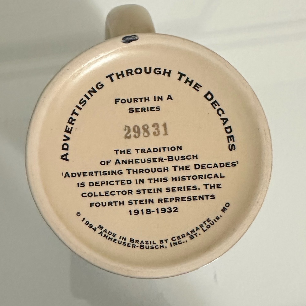 Vintage Ceramic Beer Stein with Colorful Accents - Picture 6 of 6